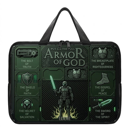 Personalized Laptop Bag by CHRISTIANARTBAG | Armor of God Custom Name Tech Case | Custom Color Christian Computer Sleeve Protective Cover for Men & Women CAB0162526