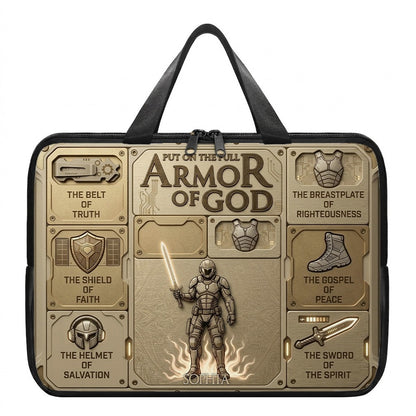 Personalized Laptop Bag by CHRISTIANARTBAG | Armor of God Custom Name Tech Case | Custom Color Christian Computer Sleeve Protective Cover for Men & Women CAB0162526
