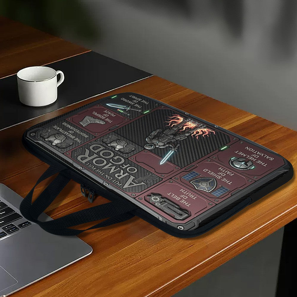 Personalized Laptop Bag by CHRISTIANARTBAG | Armor of God Custom Name Tech Case | Custom Color Christian Computer Sleeve Protective Cover for Men & Women CAB0162526