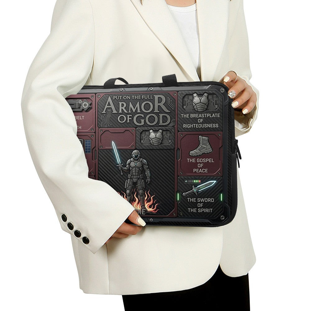 Personalized Laptop Bag by CHRISTIANARTBAG | Armor of God Custom Name Tech Case | Custom Color Christian Computer Sleeve Protective Cover for Men & Women CAB0162526