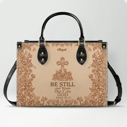 Personalized Leather Handbag with Custom Bible Verse | Meaningful Christian Gift for Her | CHRISTIANARTBAG 01071726