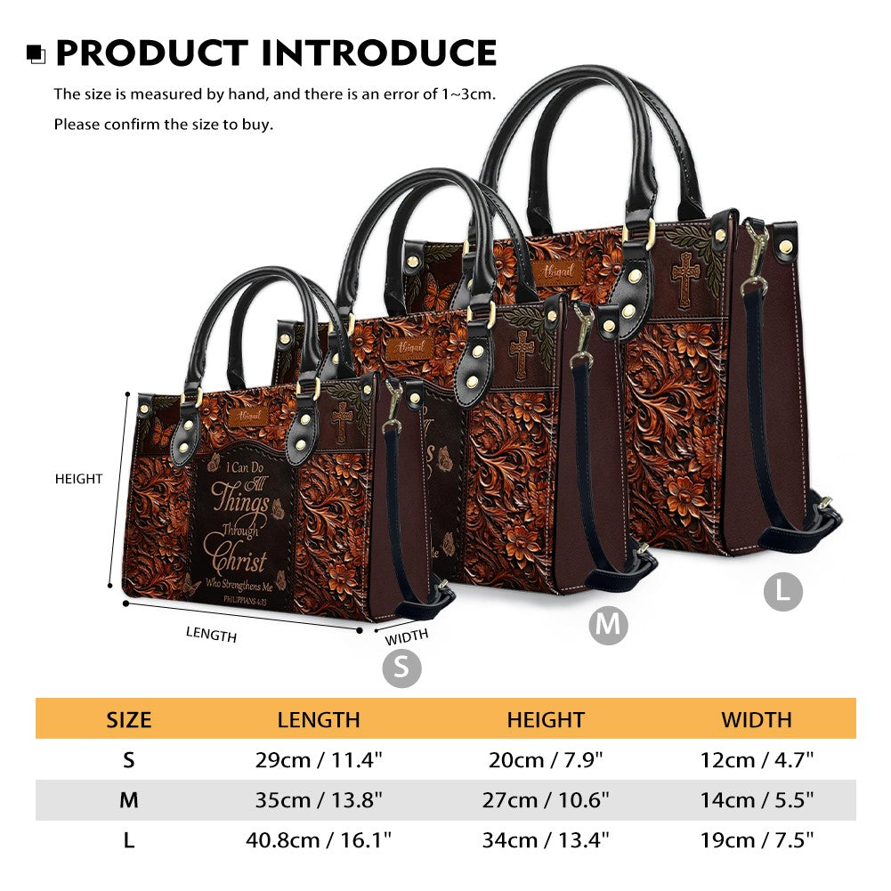 CHRISTIANARTBAG Personalized Leather Handbag with Custom Name & Scripture | CHRISTIANARTBAG™ CAB017926