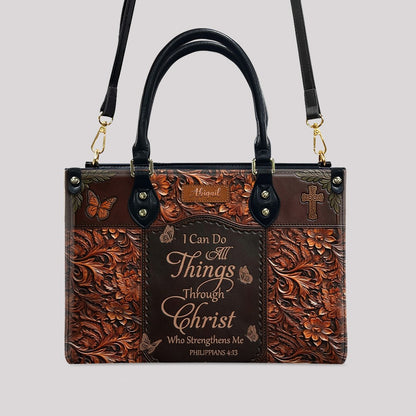 CHRISTIANARTBAG Personalized Leather Handbag with Custom Name & Scripture | CHRISTIANARTBAG™ CAB017926
