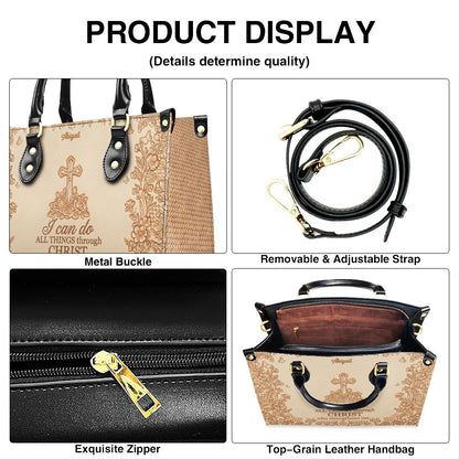 Personalized Leather Handbag with Custom Bible Verse | Meaningful Christian Gift for Her | CHRISTIANARTBAG 01071726