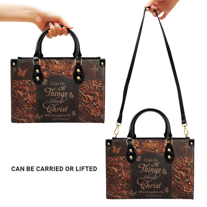 CHRISTIANARTBAG Personalized Leather Handbag with Custom Name & Scripture | CHRISTIANARTBAG™ CAB017926