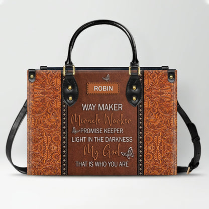 Christianart Designer Handbags, Way Maker Miracle Worker, Personalized Gifts, Gifts for Women.