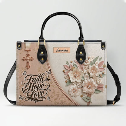 CHRISTIANARTBAG Personalized Leather Handbag and Wallet Set | Beige Custom Name Cross Purse & Long Wristlet Clutch CAB01061626