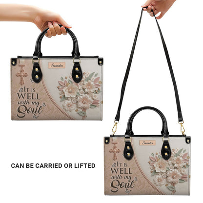 CHRISTIANARTBAG Personalized Leather Handbag and Wallet Set | Beige Custom Name Cross Purse & Long Wristlet Clutch CAB01061626