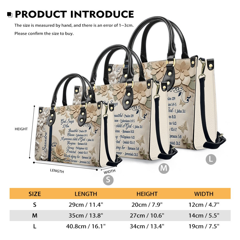 CHRISTIANARTBAG Personalized Leather Handbag for Women – Custom Faith-Based Tote Bag with Bible Verses – Inspirational Christian Gifts for Her CAB01052626