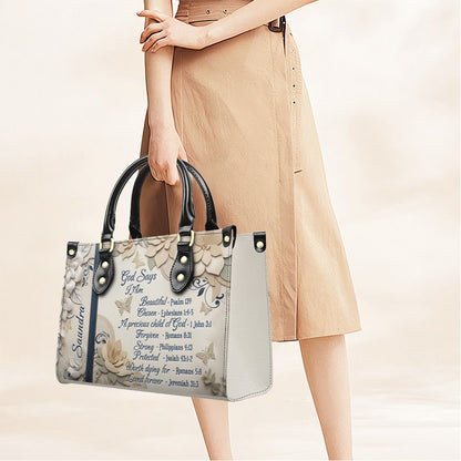 CHRISTIANARTBAG Personalized Leather Handbag for Women – Custom Faith-Based Tote Bag with Bible Verses – Inspirational Christian Gifts for Her CAB01052626
