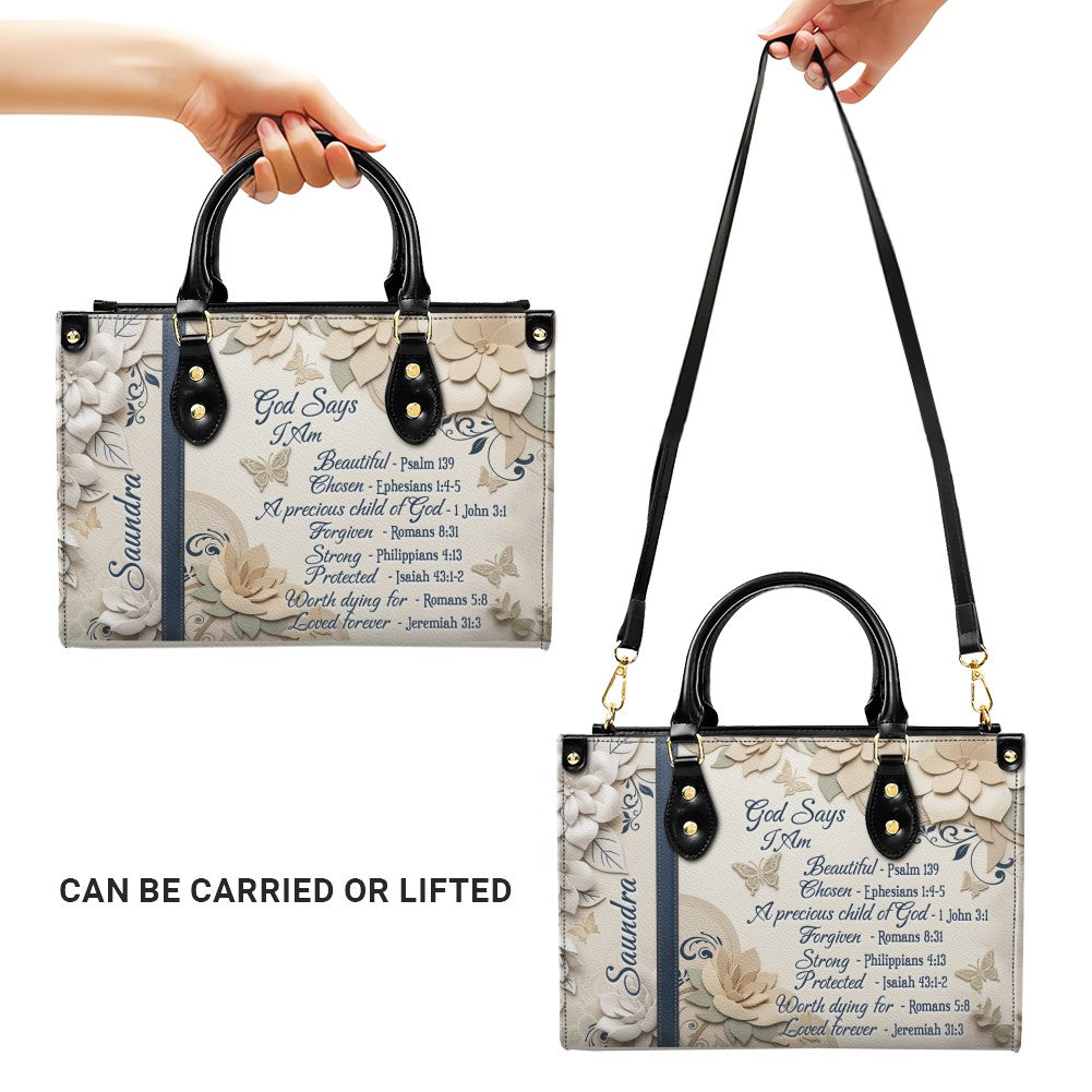 CHRISTIANARTBAG Personalized Leather Handbag for Women – Custom Faith-Based Tote Bag with Bible Verses – Inspirational Christian Gifts for Her CAB01052626