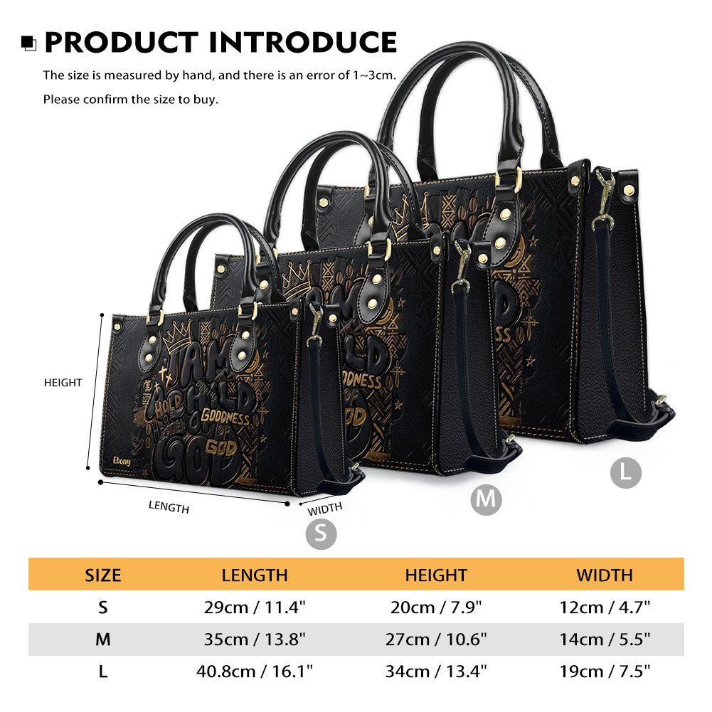 CHRISTIANARTBAG Personalized Leather Handbag - Custom Name "I Am Child Of GOD" Faith Purse cab01101626