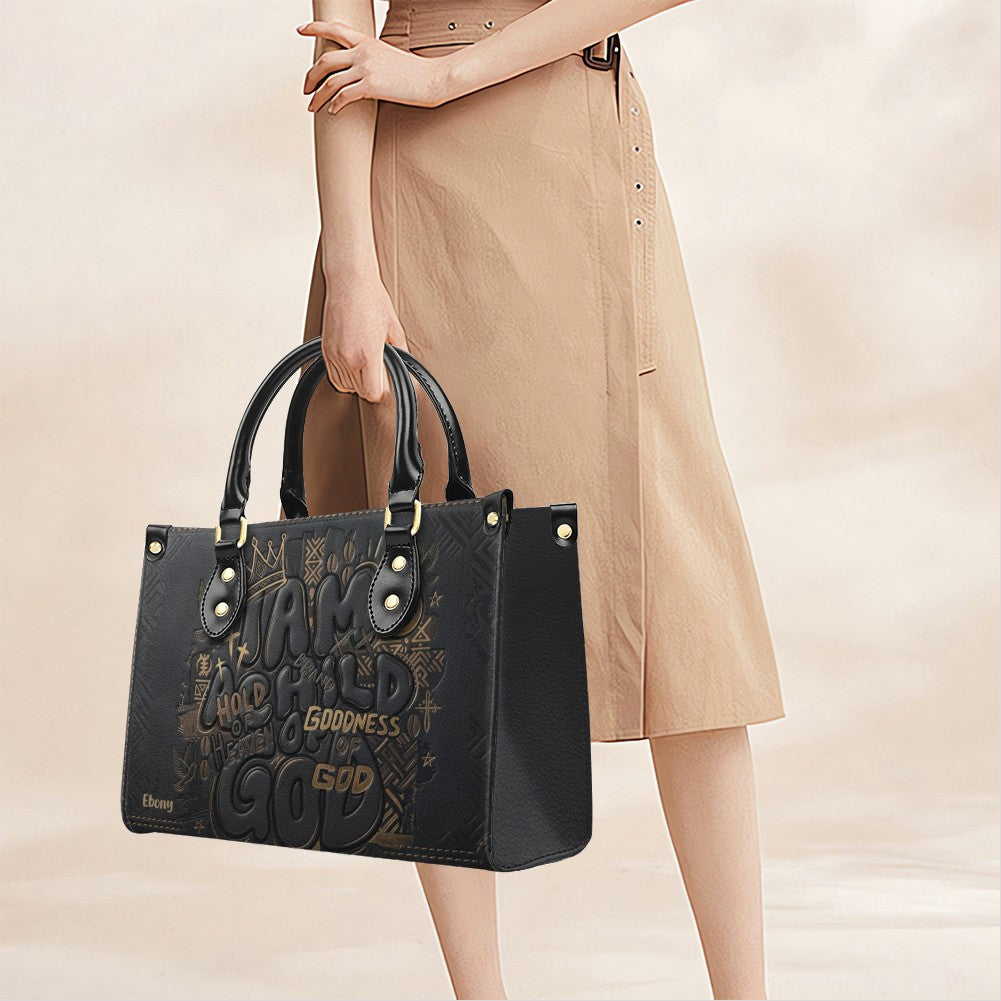 CHRISTIANARTBAG Personalized Leather Handbag - Custom Name "I Am Child Of GOD" Faith Purse cab01101626