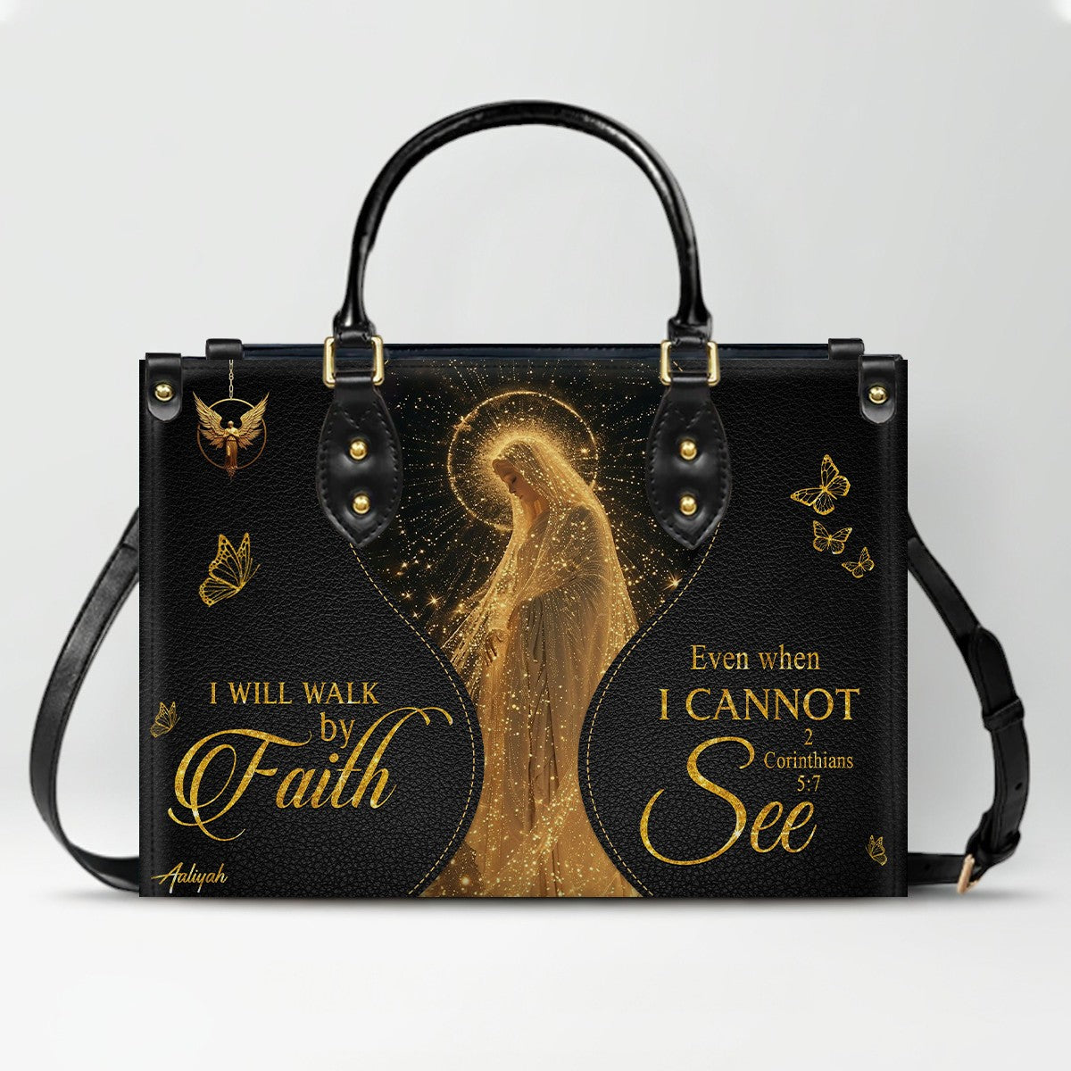 Personalized Christian Leather Handbag | CHRISTIANARTBAG™ Faith Gift for Women