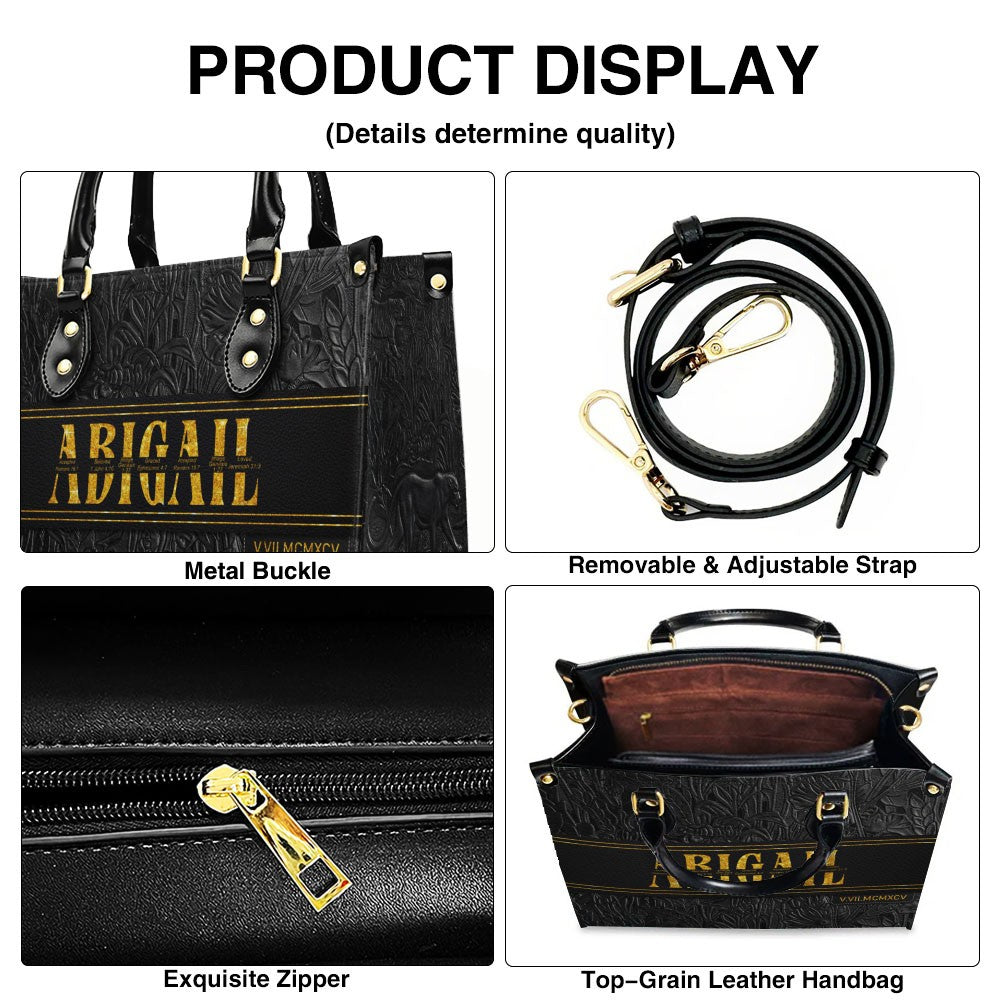 Personalized Leather Handbag & Wallet Set with Custom Name Bible Verses & Roman Numeral Date - CHRISTIANARTBAG CAB01030626