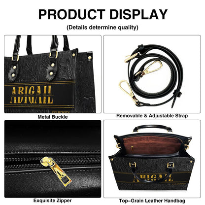 Personalized Leather Handbag & Wallet Set with Custom Name Bible Verses & Roman Numeral Date - CHRISTIANARTBAG CAB01030626