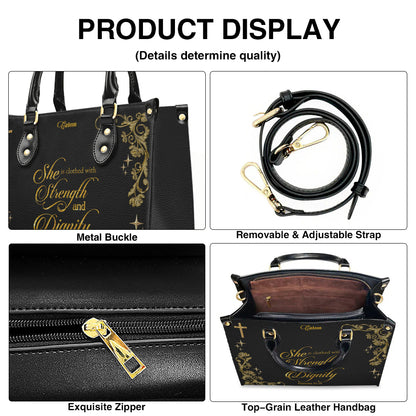 Personalized Christian Leather Handbag with Custom Name & Bible Verse | CHRISTIANARTBAG