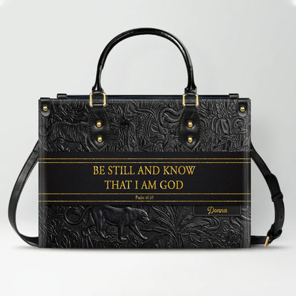 Personalized Christian Leather Handbag & Wallet Set | Custom Bible Verse Purse | CHRISTIANARTBAG CAB01030526
