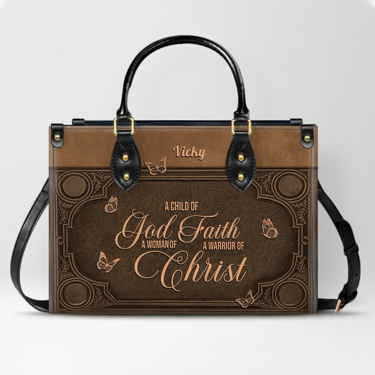 Custom Scripture Leather Tote & Wallet Set | Personalized Faith Gifts by CHRISTIANARTBAG CAB01042026