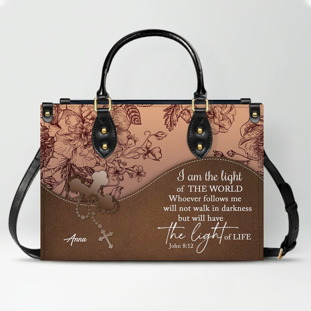 Personalized Christian Leather Handbag – Custom Bible Verse Purse for Women | CHRISTIANARTBAG
