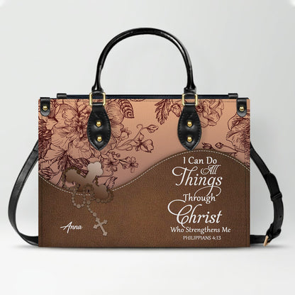 Personalized Christian Leather Handbag – Custom Bible Verse Purse for Women | CHRISTIANARTBAG