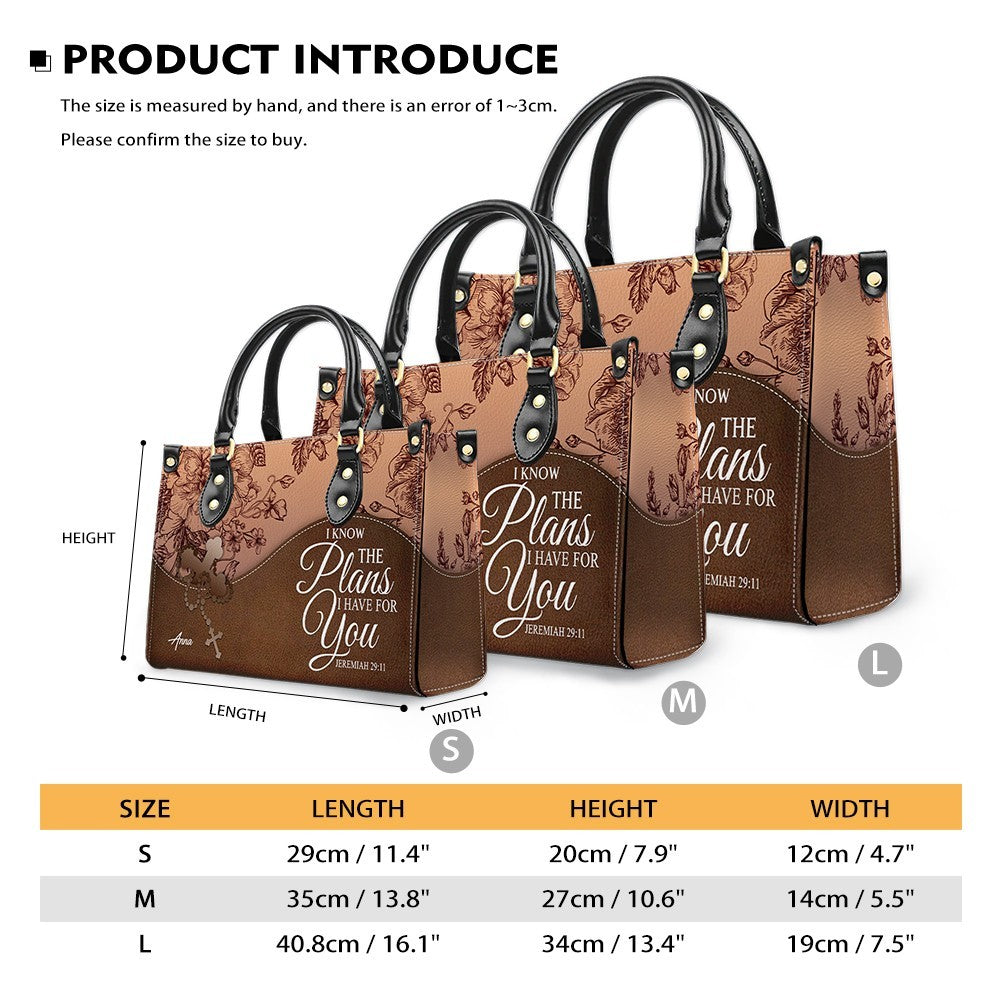 SET – Personalized Leather Handbag & Clutch | Christian Gift by CHRISTIANARTBAG