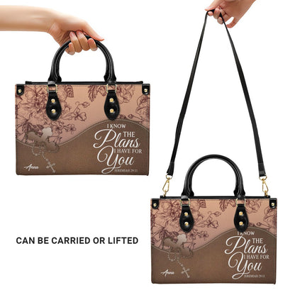 SET – Personalized Leather Handbag & Clutch | Christian Gift by CHRISTIANARTBAG