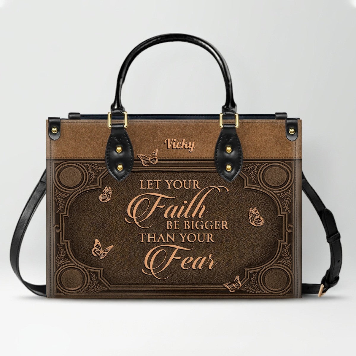 Custom Scripture Leather Tote & Wallet Set | Personalized Faith Gifts by CHRISTIANARTBAG CAB01042026