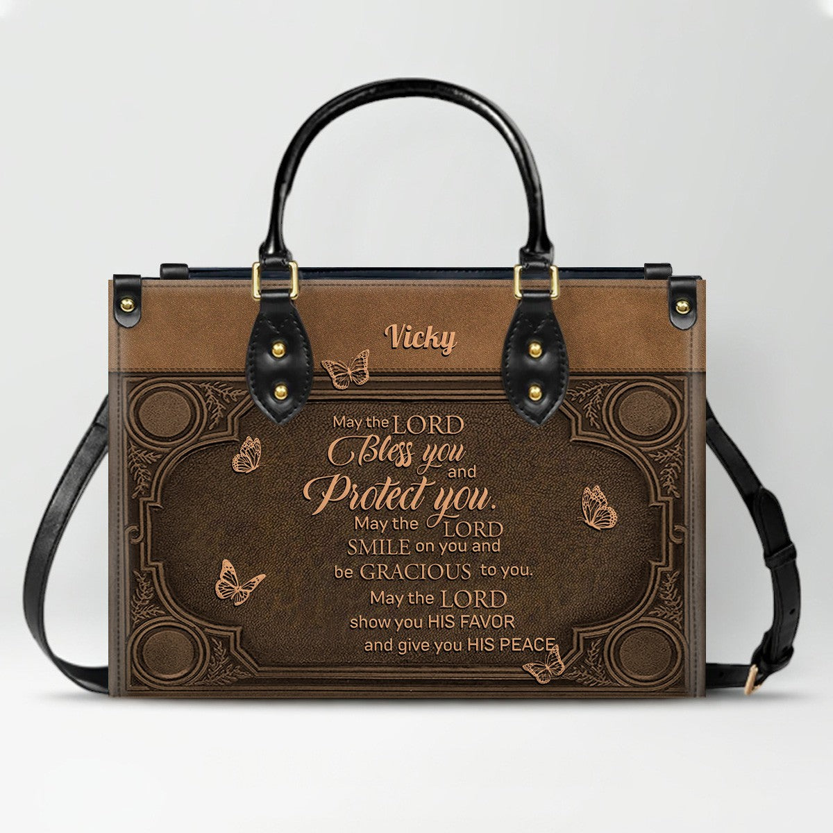 Custom Scripture Leather Tote & Wallet Set | Personalized Faith Gifts by CHRISTIANARTBAG CAB01042026