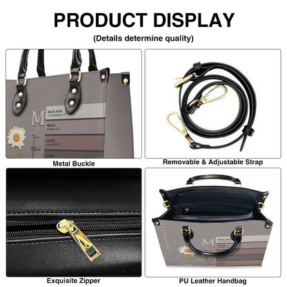 Uncover the sacred meaning of your name - Custom Name & Month Flower - Personalized Leather Handbag - CHRISTIANARTBAG 01181125