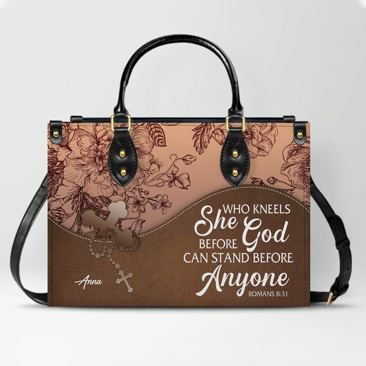 Personalized Christian Leather Handbag – Custom Bible Verse Purse for Women | CHRISTIANARTBAG