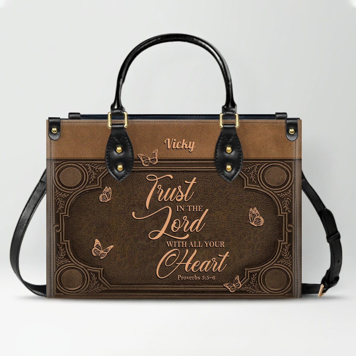 Custom Scripture Leather Tote & Wallet Set | Personalized Faith Gifts by CHRISTIANARTBAG CAB01042026