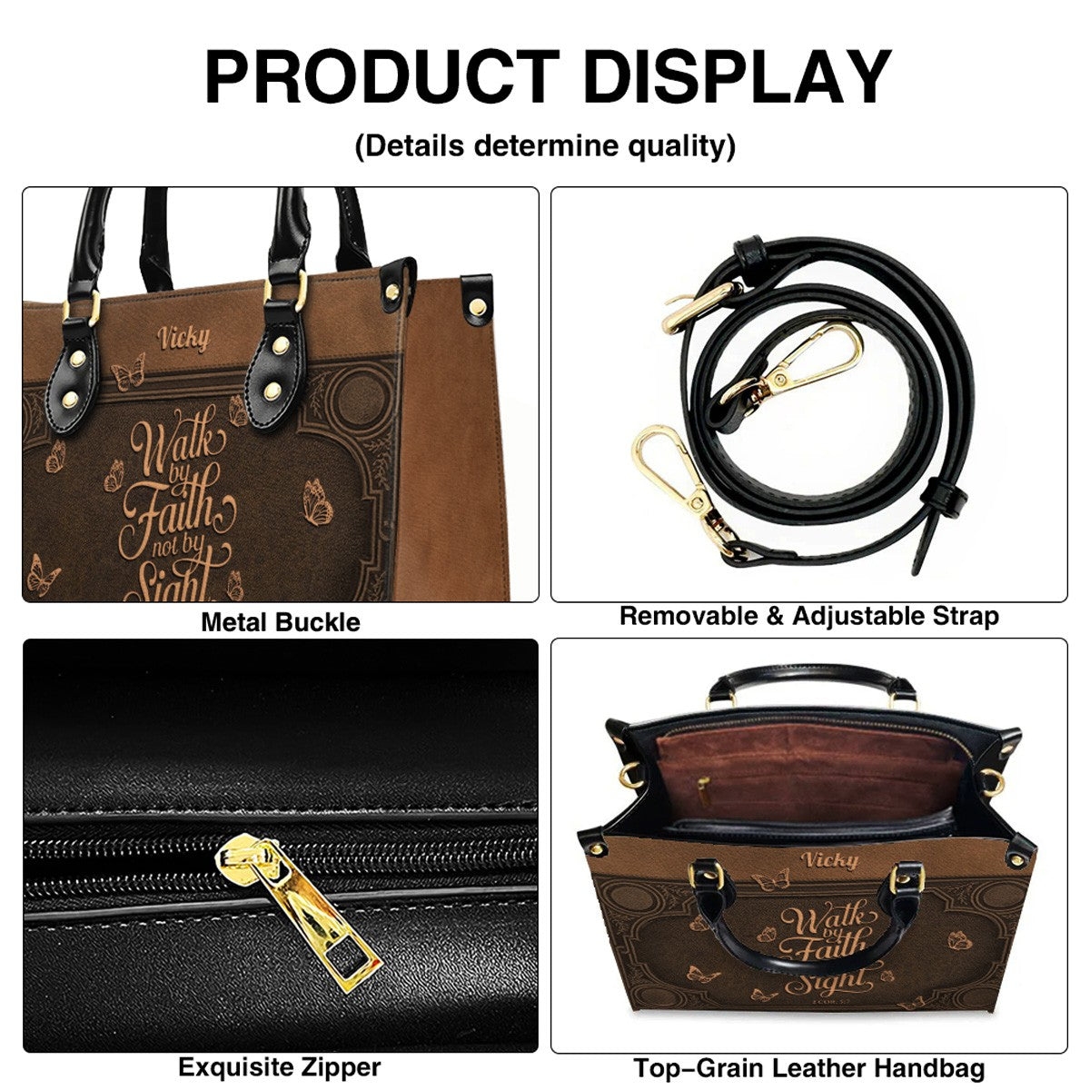 Custom Scripture Leather Tote & Wallet Set | Personalized Faith Gifts by CHRISTIANARTBAG CAB01042026