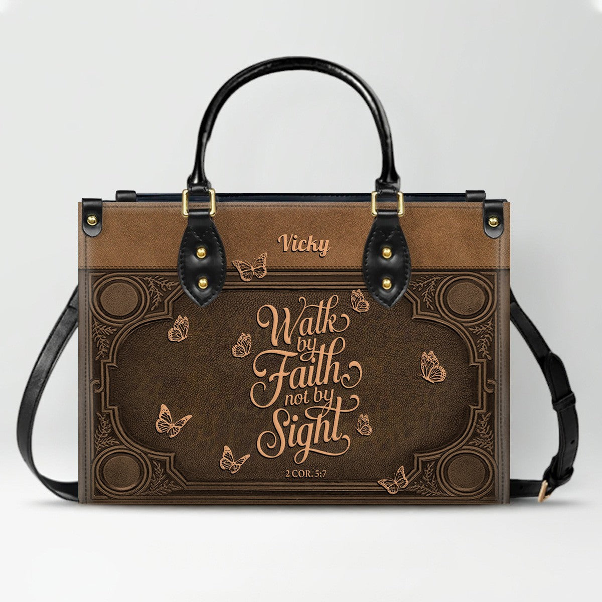 Custom Scripture Leather Tote & Wallet Set | Personalized Faith Gifts by CHRISTIANARTBAG CAB01042026