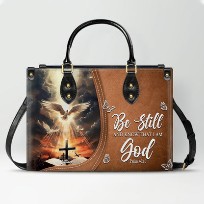 Personalized Leather Handbag with Christian Bible Verse – Faith-Inspired Gift for Women | CHRISTIANARTBAG CAB011225