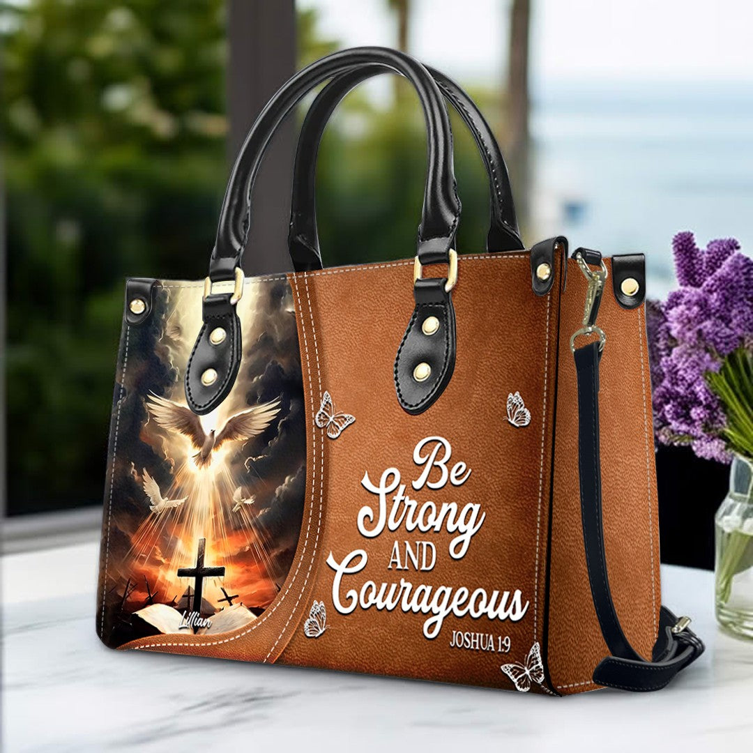 Personalized Leather Handbag with Christian Bible Verse – Faith-Inspired Gift for Women | CHRISTIANARTBAG CAB011225