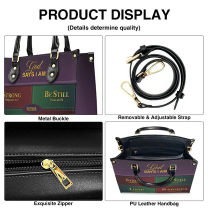 Personalized Leather Handbag for Christian Women – Custom Name & Color | CHRISTIANARTBAG CAB111425