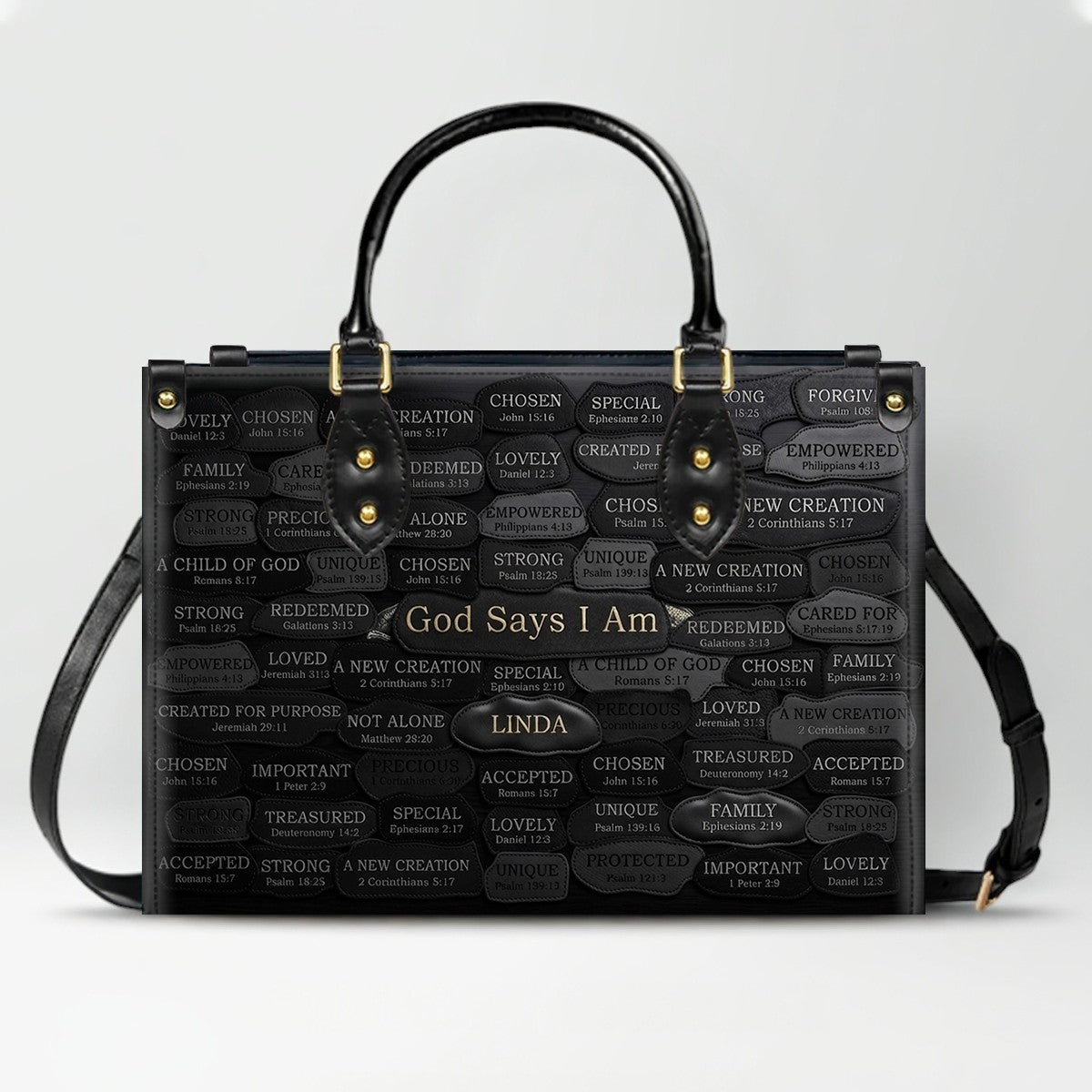 Personalized Leather Handbag - God Says I Am Christian Purse | CHRISTIANARTBAG 01080526