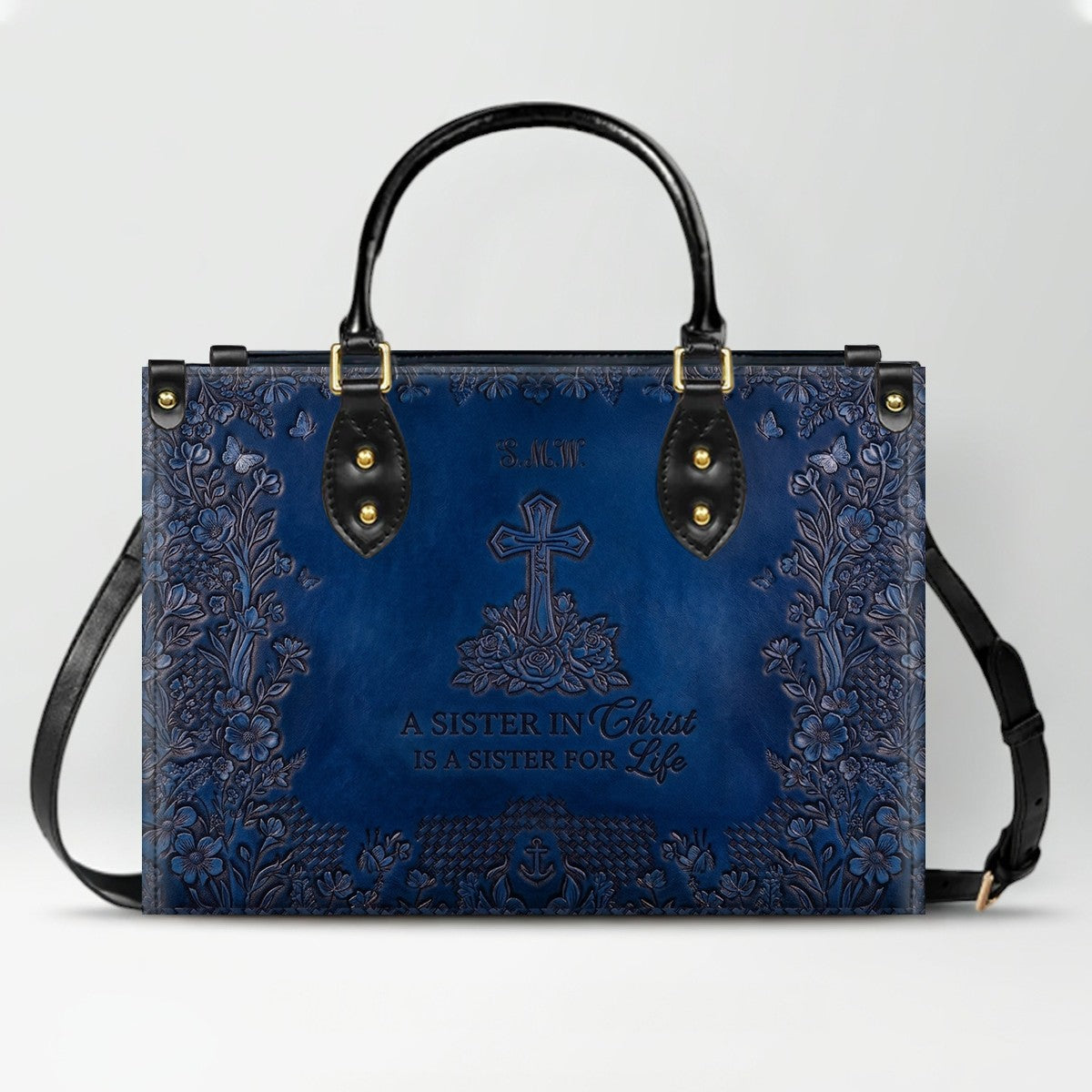 Personalized Leather Handbag | Custom Christian Gifts for Women - Sister in Christ | CHRISTIANARTBAG CAB0371626