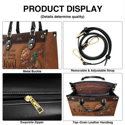 Custom Name Christian Leather Handbag & Wallet Set - Personalized Bible Verse Tote Bag | CHRISTIANARTBAG 01072726