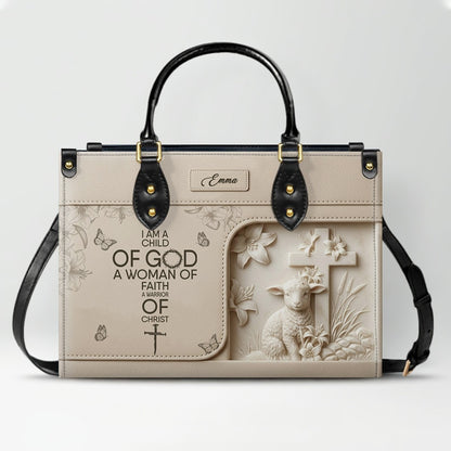 Personalized Christian Leather Handbag - Custom Bible Verse & Name Purse | CHRISTIANARTBAG 01080726