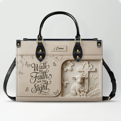 Personalized Christian Leather Handbag - Custom Bible Verse & Name Purse | CHRISTIANARTBAG 01080726