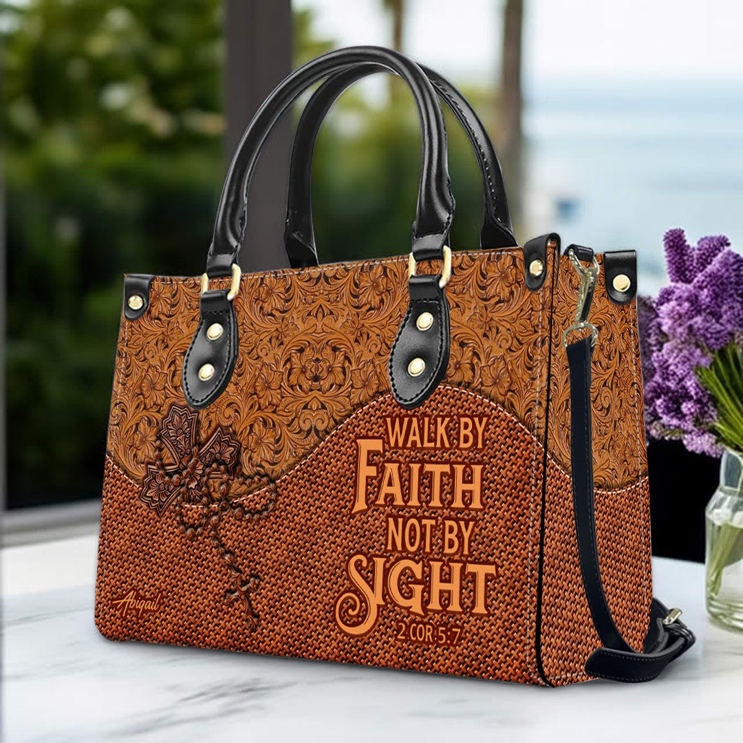 Personalized Christian Leather Handbag for Women - Custom Bible Verse Western Style Tote Bag CAB12325