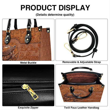CHRISTIANARTBAG | Personalized Leather Handbag with Custom Names & Bible Verse - Western Tooled Turtle Design CAB0141626