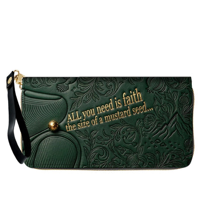 Personalized Leather Handbag "Faith as a Mustard Seed" | CHRISTIANARTBAG 02080526