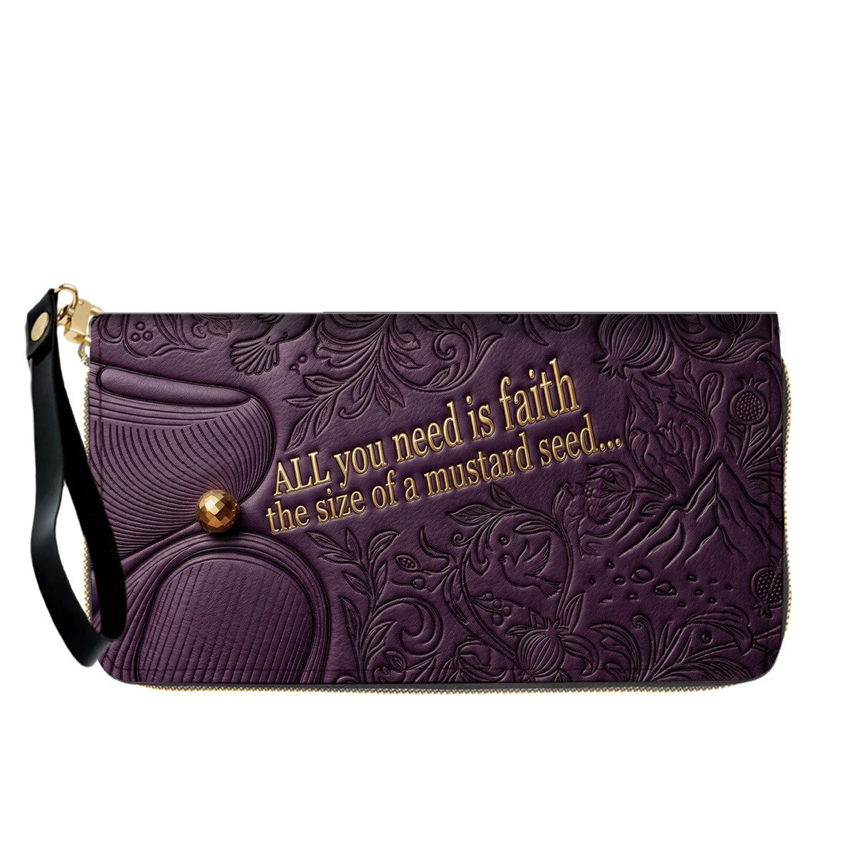 Personalized Leather Handbag "Faith as a Mustard Seed" | CHRISTIANARTBAG 02080526