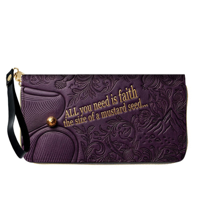 Personalized Leather Handbag "Faith as a Mustard Seed" | CHRISTIANARTBAG 02080526