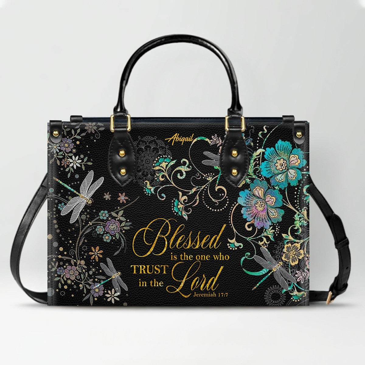 Personalized Christian Handbag for Women – Custom Name & Bible Verse Faith Bag CAB01121825