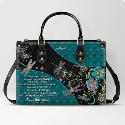 Personalized Christian Leather Handbag for Women – Custom Name & Bible Verse | CHRISTIANARTBAG CAB01121925