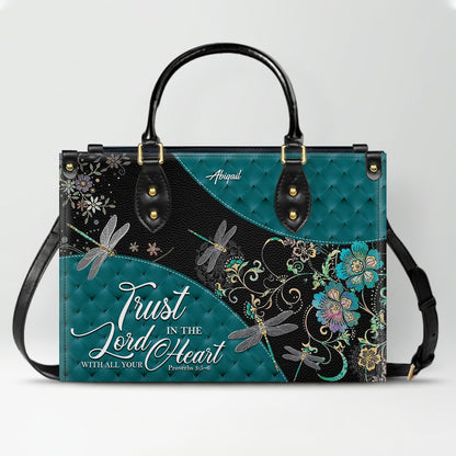 Personalized Christian Leather Handbag for Women – Custom Name & Bible Verse | CHRISTIANARTBAG CAB01121925